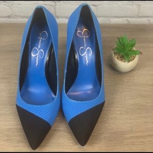 Jessica Simpson Cobalt Blue & Black Fashion Heels